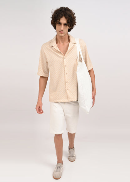 Signature Holiday Shirt Beige