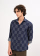 Self-Jacquard Shirt Navy
