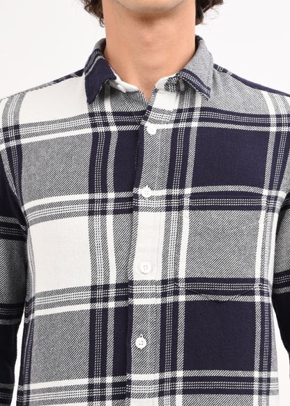 Classic Checked Shirt Navy