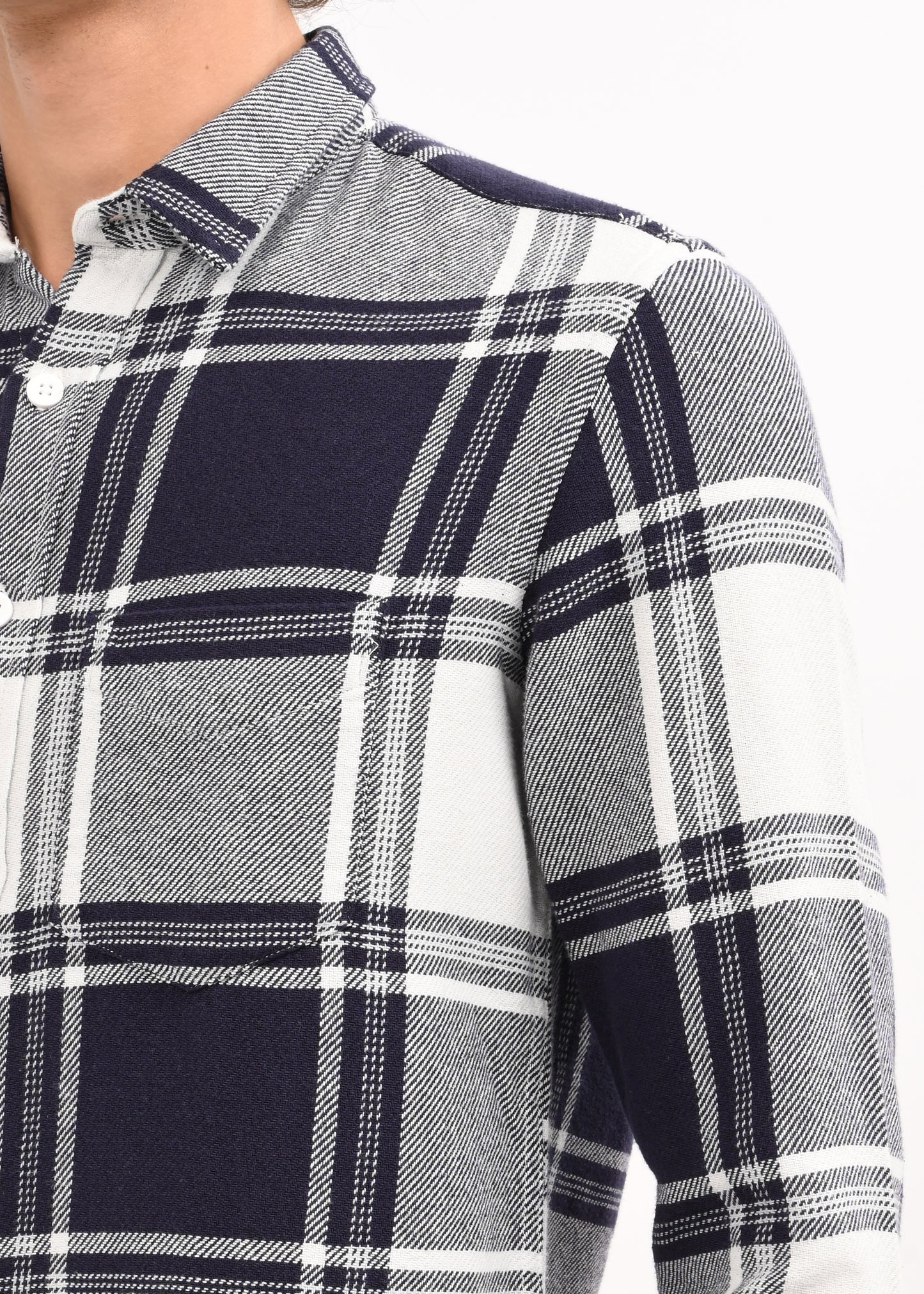 Classic Checked Shirt Navy