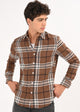 Classic Bold Check Shirt Brown