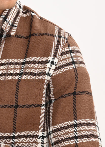 Classic Bold Check Shirt Brown
