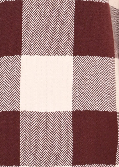 Classic Bold Check Shirt Maroon