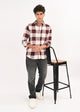 Classic Bold Check Shirt Maroon