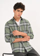 Herringbone Check Shirt Lt Green