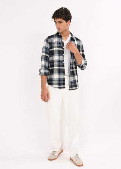 Classic Checked Shirt Blue