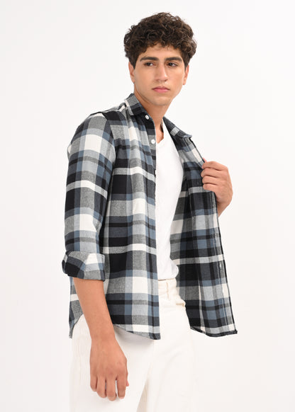 Classic Checked Shirt Blue