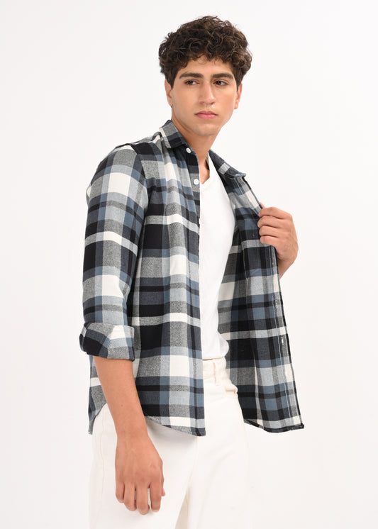 Classic Checked Shirt Blue