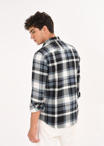 Classic Checked Shirt Blue