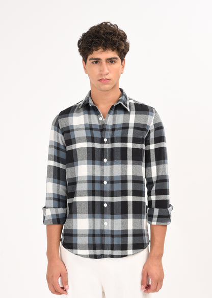 Classic Checked Shirt Blue