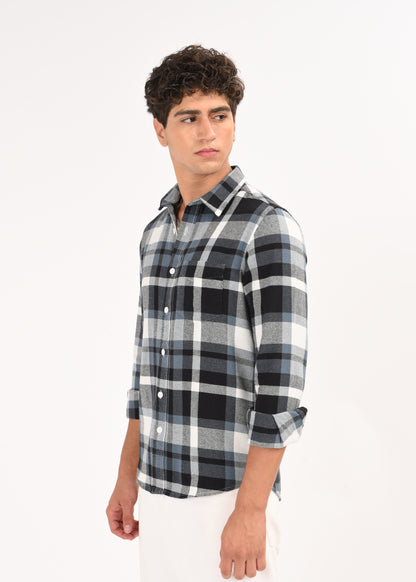 Classic Checked Shirt Blue