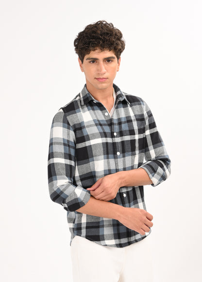 Classic Checked Shirt Blue