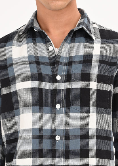 Classic Checked Shirt Blue
