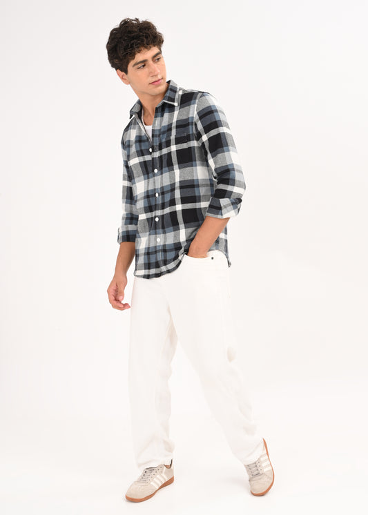 Classic Checked Shirt Blue