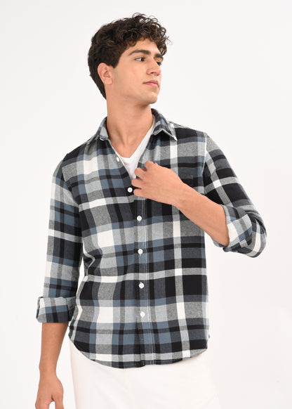 Classic Checked Shirt Blue