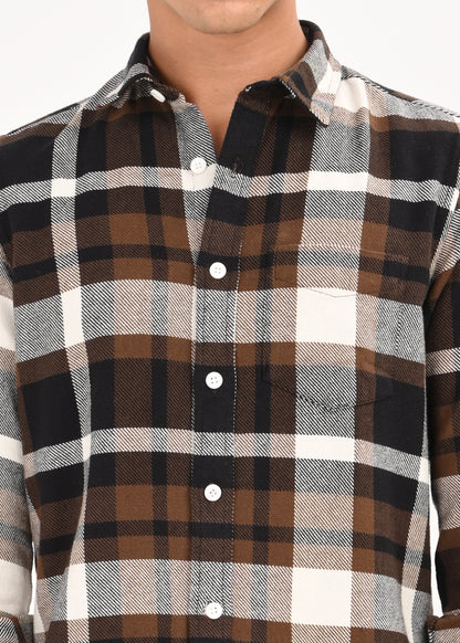 Classic Checked Shirt Brown