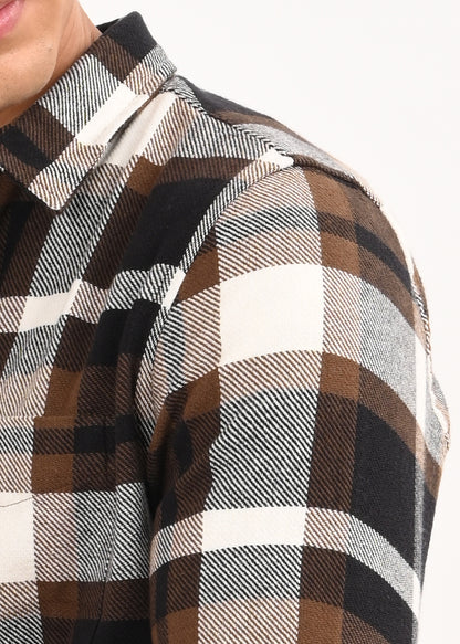 Classic Checked Shirt Brown