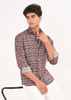 Textured Jacquard Shirt Maroon