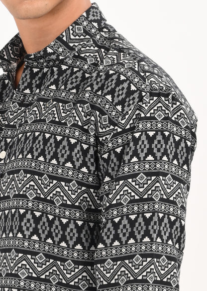 Textured Jacquard Shirt White