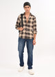 Multi-Colored Classic Check Shirt Brown