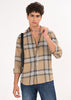 Herringbone Check Shirt Khaki