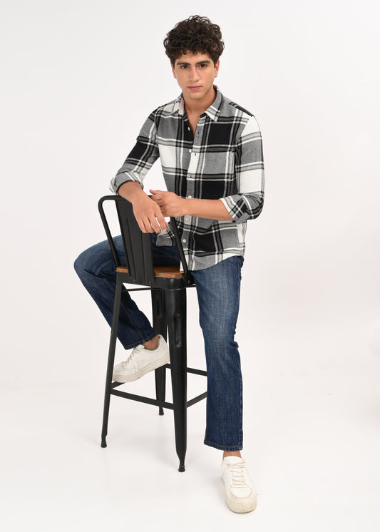 Classic Checked Shirt Black