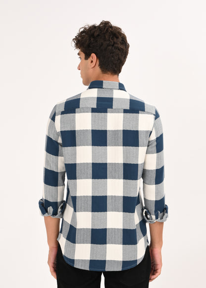 Classic Bold Check Shirt Dk Blue