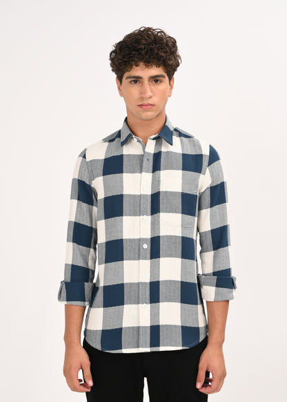 Classic Bold Check Shirt Dk Blue