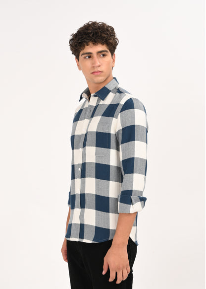 Classic Bold Check Shirt Dk Blue