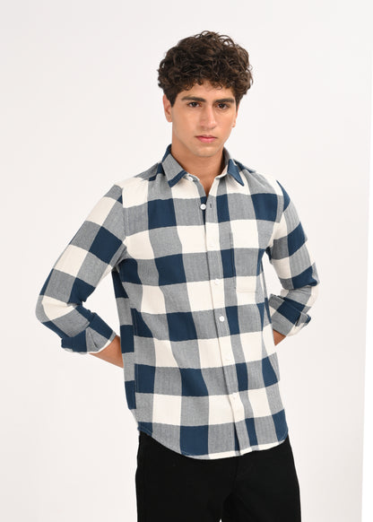 Classic Bold Check Shirt Dk Blue