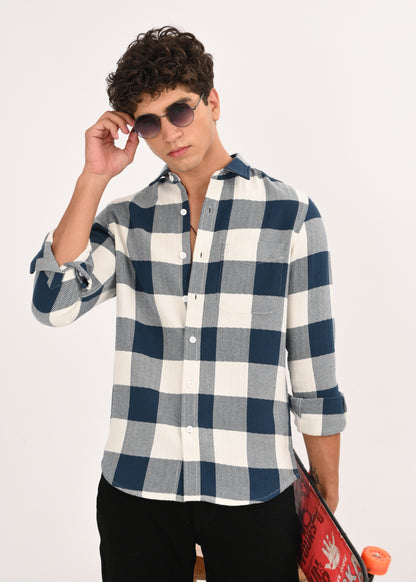 Classic Bold Check Shirt Dk Blue