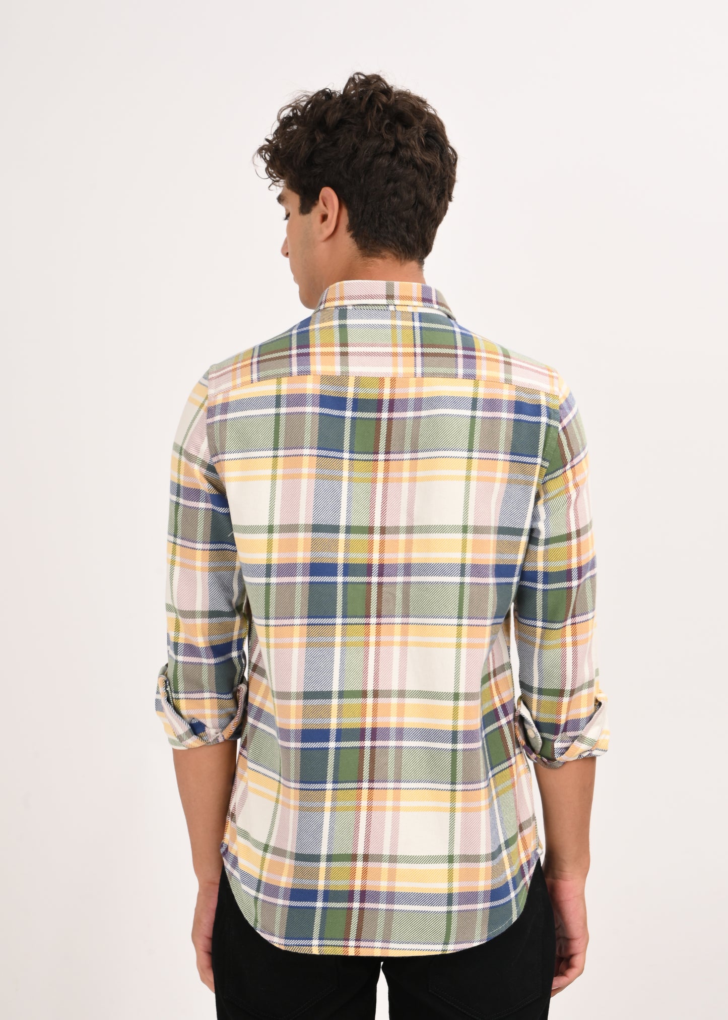 Multi-Colored Classic Check Shirt Yellow