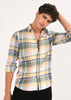 Multi-Colored Classic Check Shirt Yellow