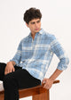 Herringbone Check Shirt Navy
