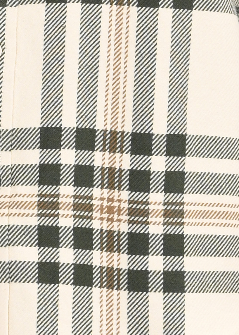 Multi-Colored Classic Check Shirt Cream