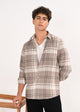 Herringbone Check Shirt Lt Beige
