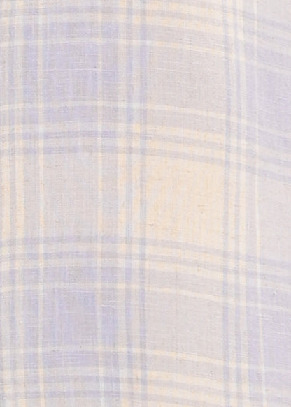 Linen Check Shirt Blue