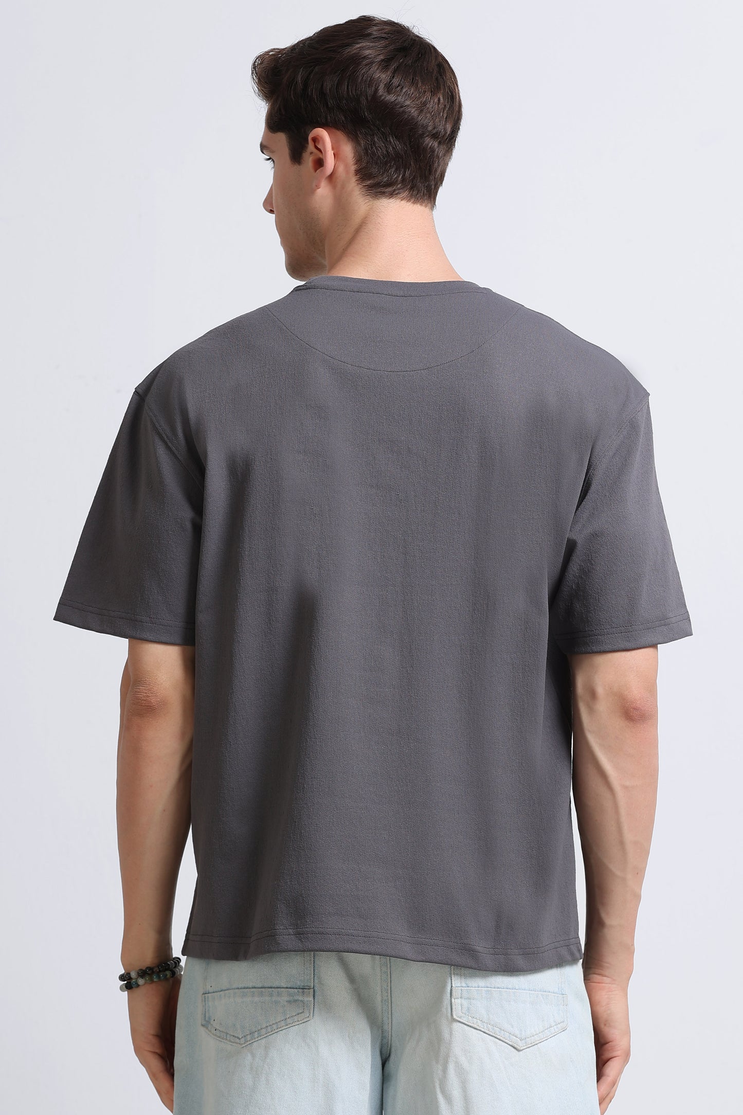 Essential Oversized Crew Neck T-Shirt Grey