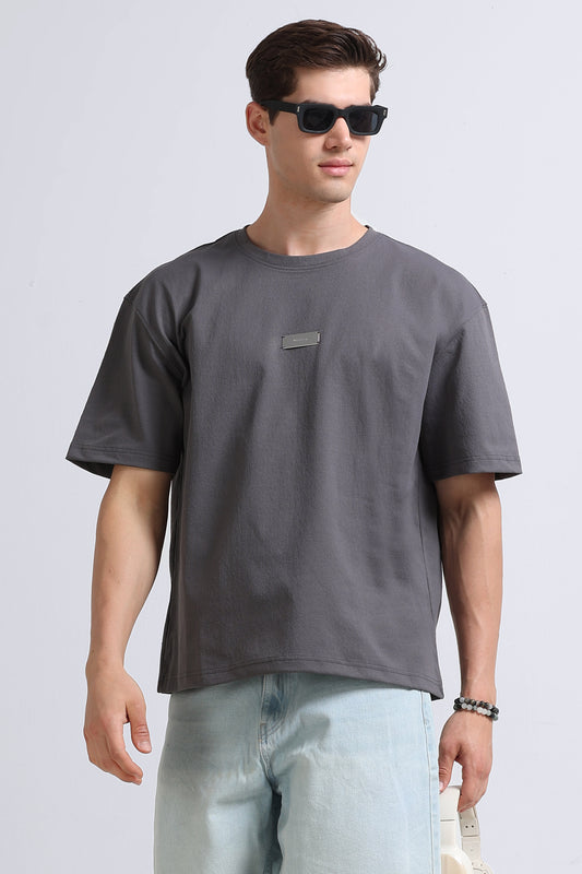 Essential Oversized Crew Neck T-Shirt Grey