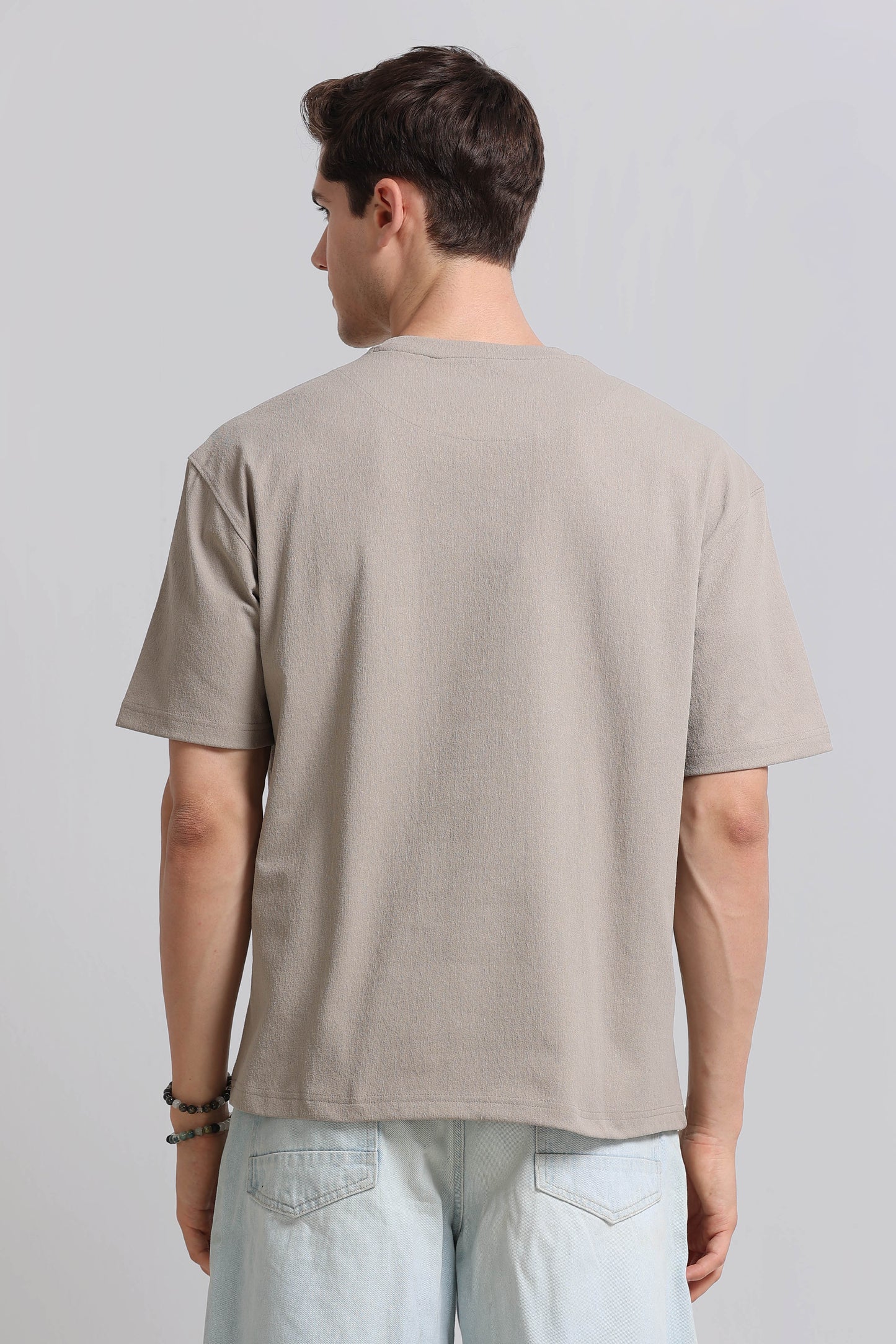Essential Oversized Crew Neck T-Shirt Beige