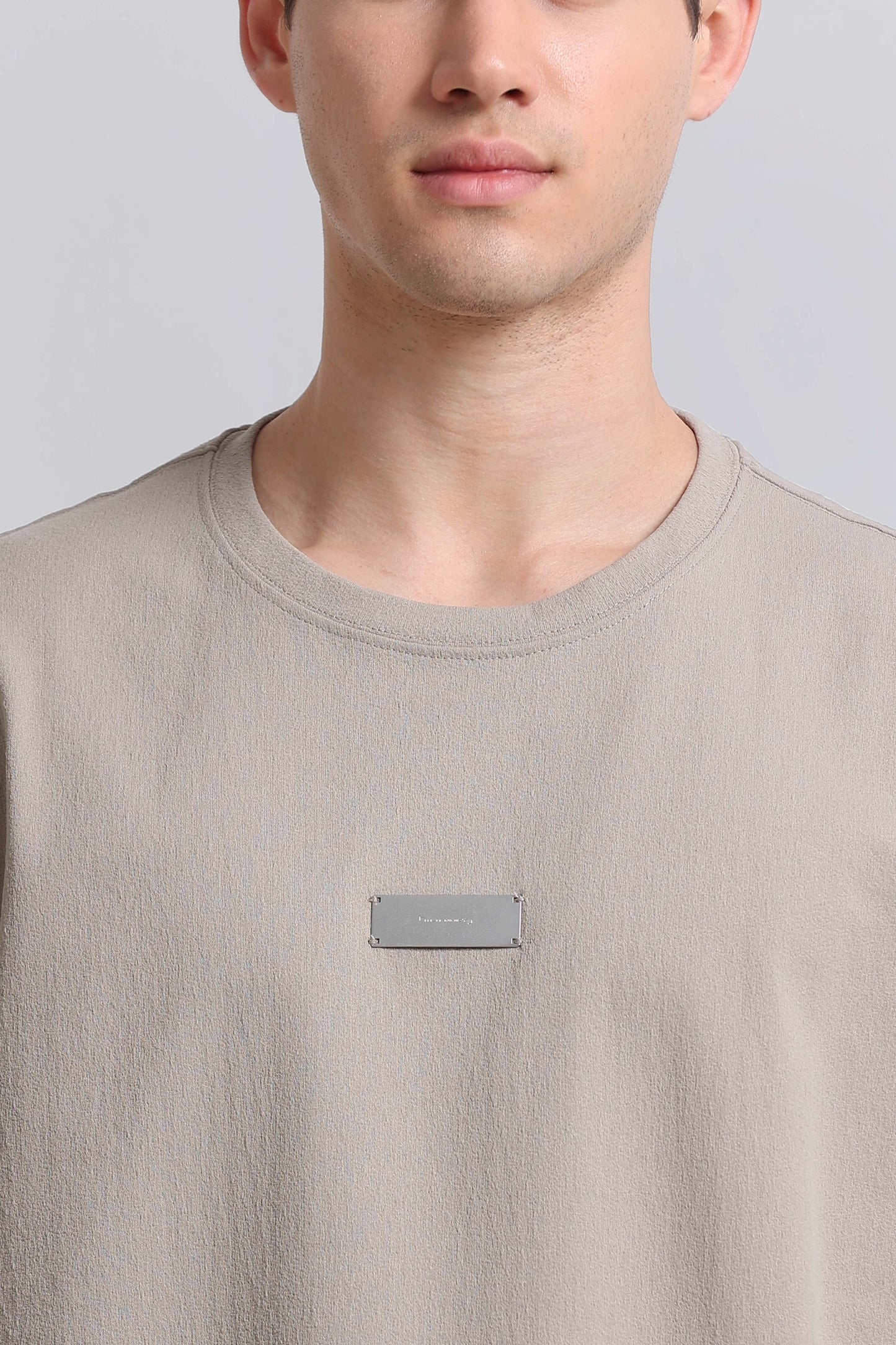 Essential Oversized Crew Neck T-Shirt Beige