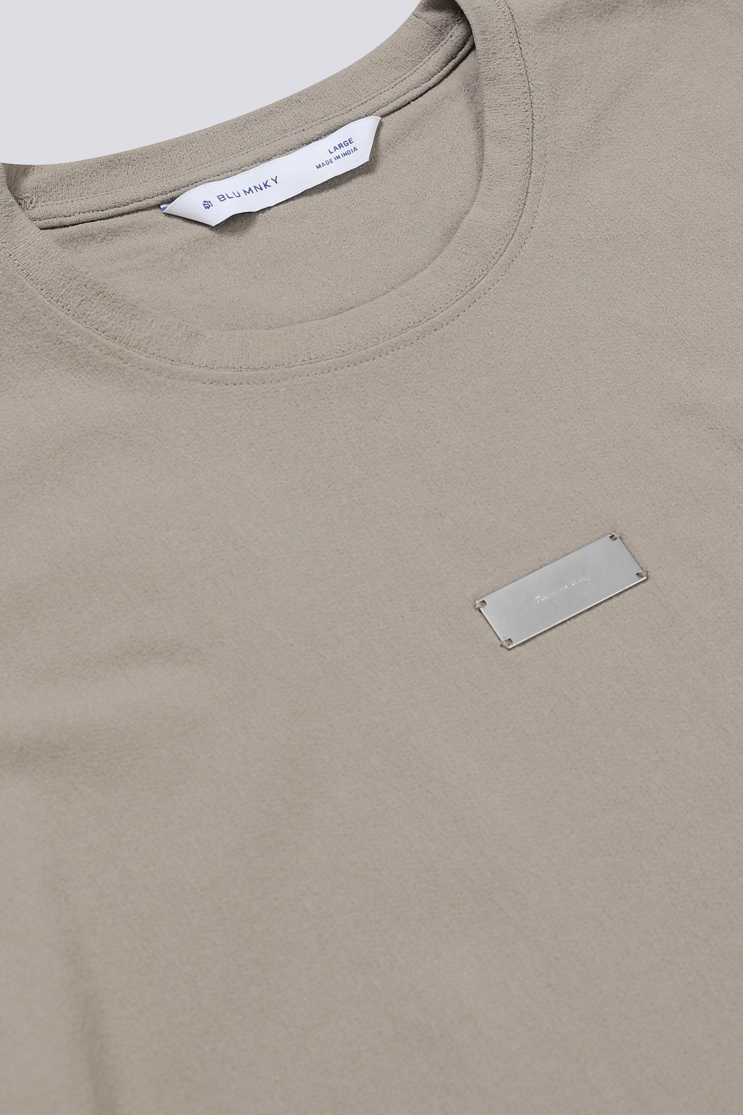 Essential Oversized Crew Neck T-Shirt Beige