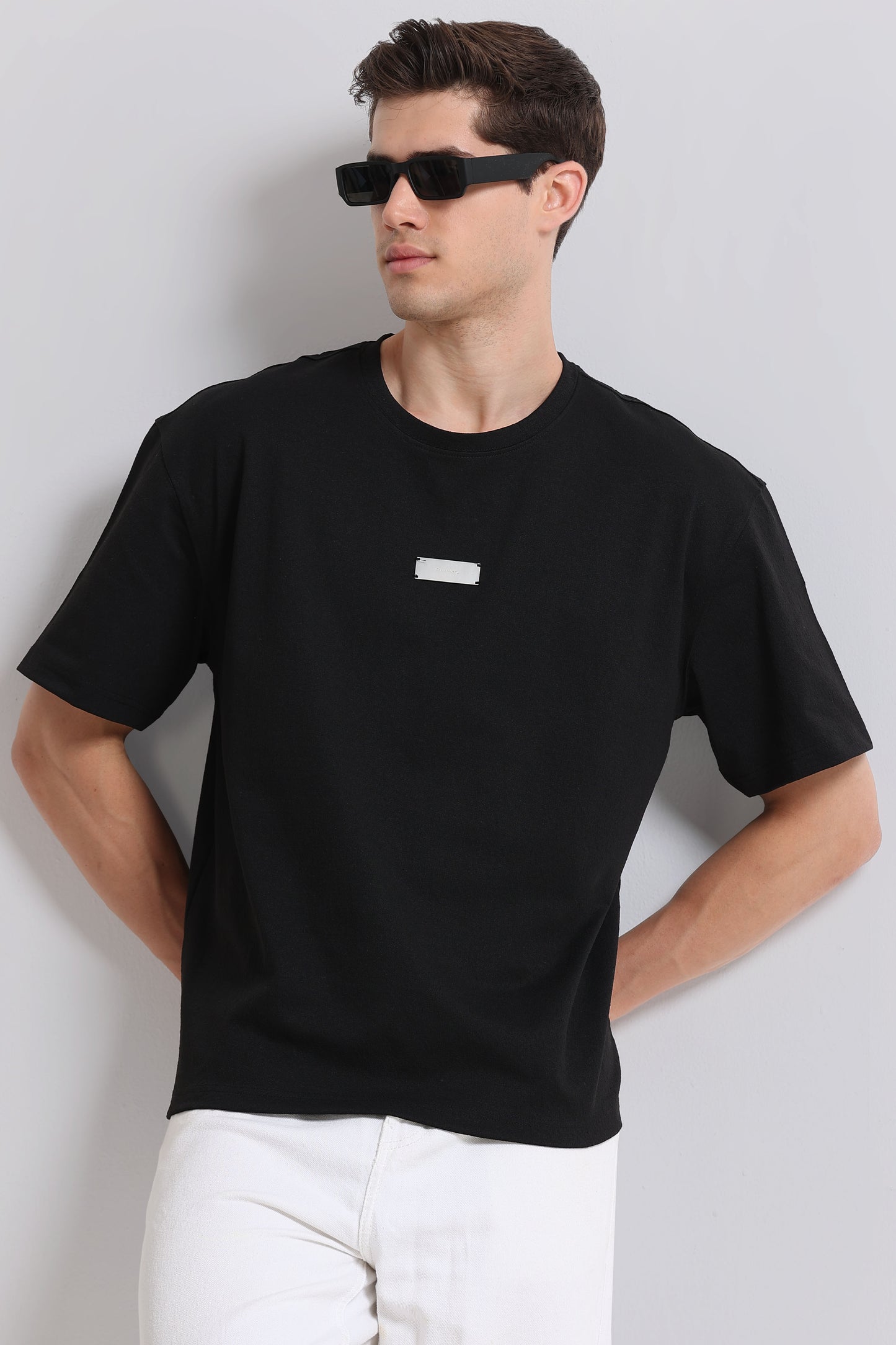 Essential Oversized Crew Neck T-Shirt Black