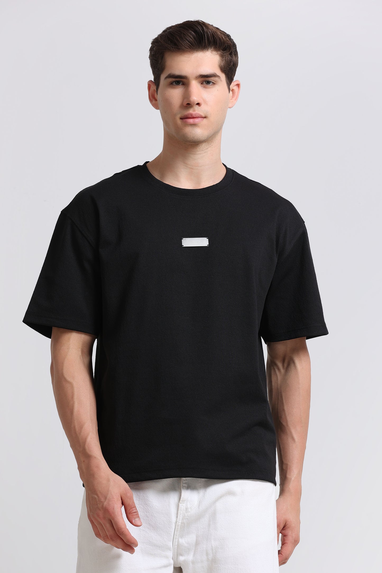 Essential Oversized Crew Neck T-Shirt Black
