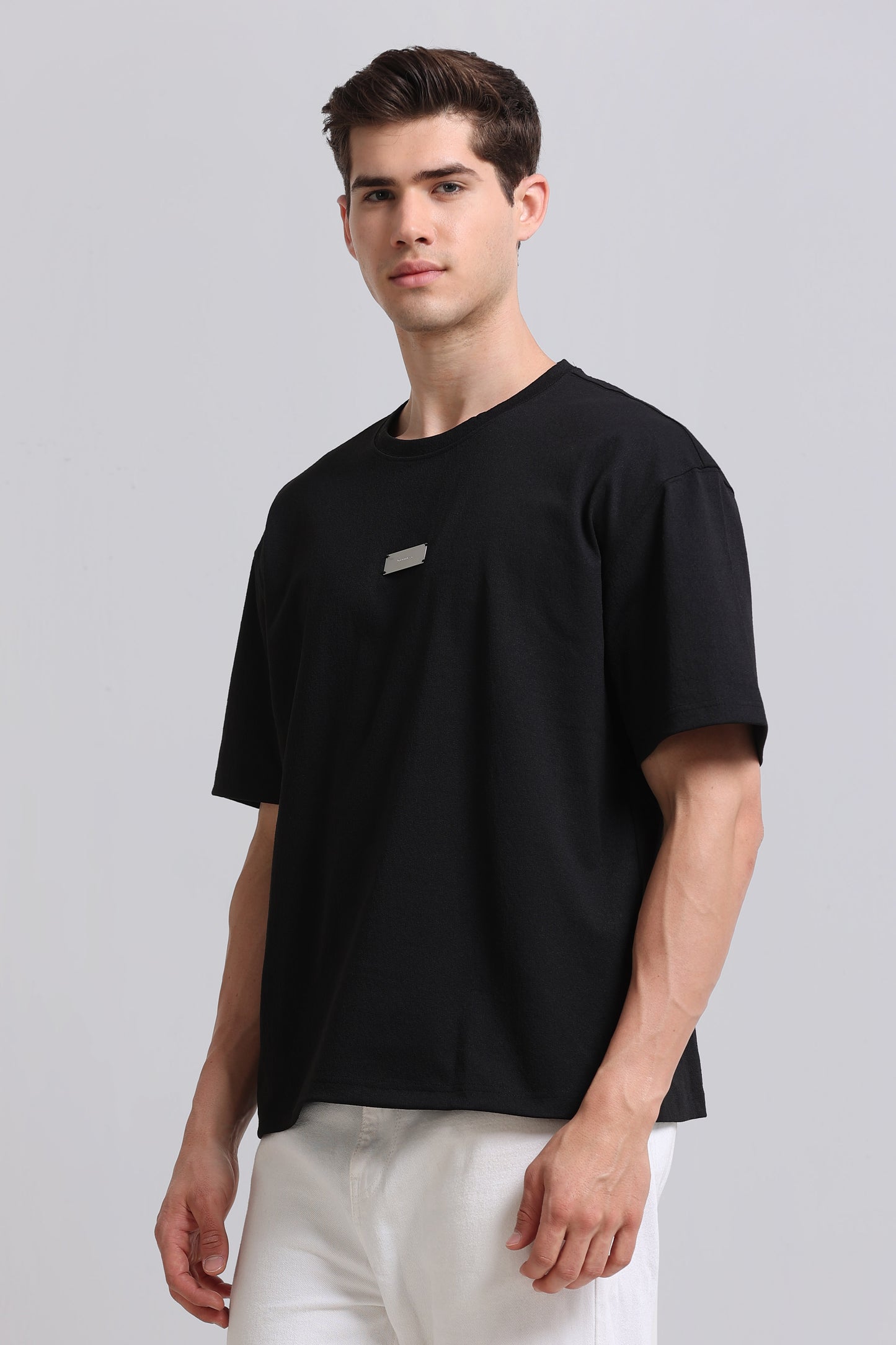 Essential Oversized Crew Neck T-Shirt Black