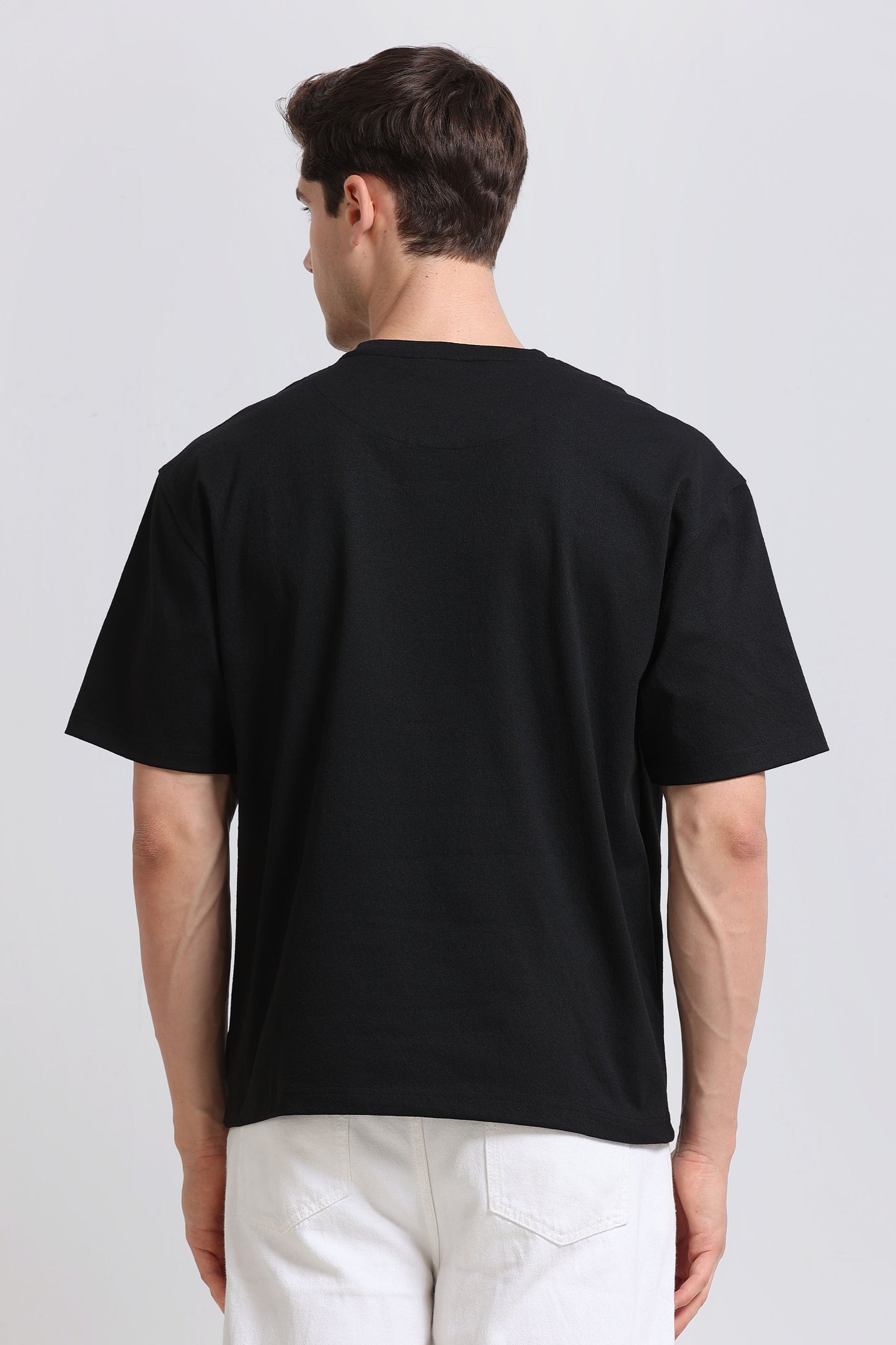 Essential Oversized Crew Neck T-Shirt Black