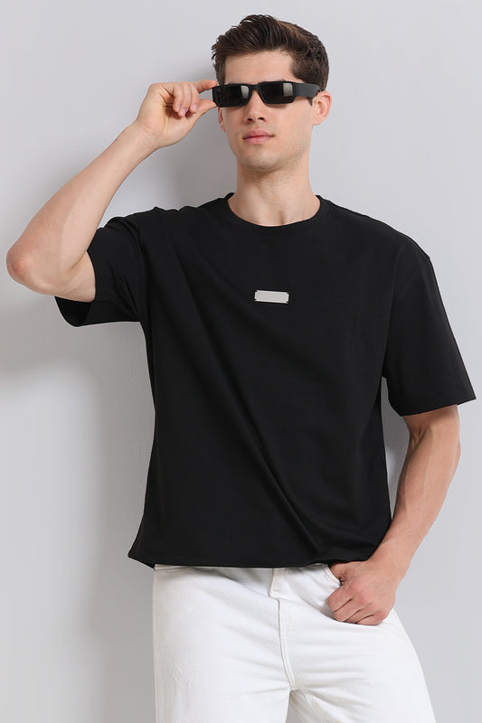 Essential Oversized Crew Neck T-Shirt Black