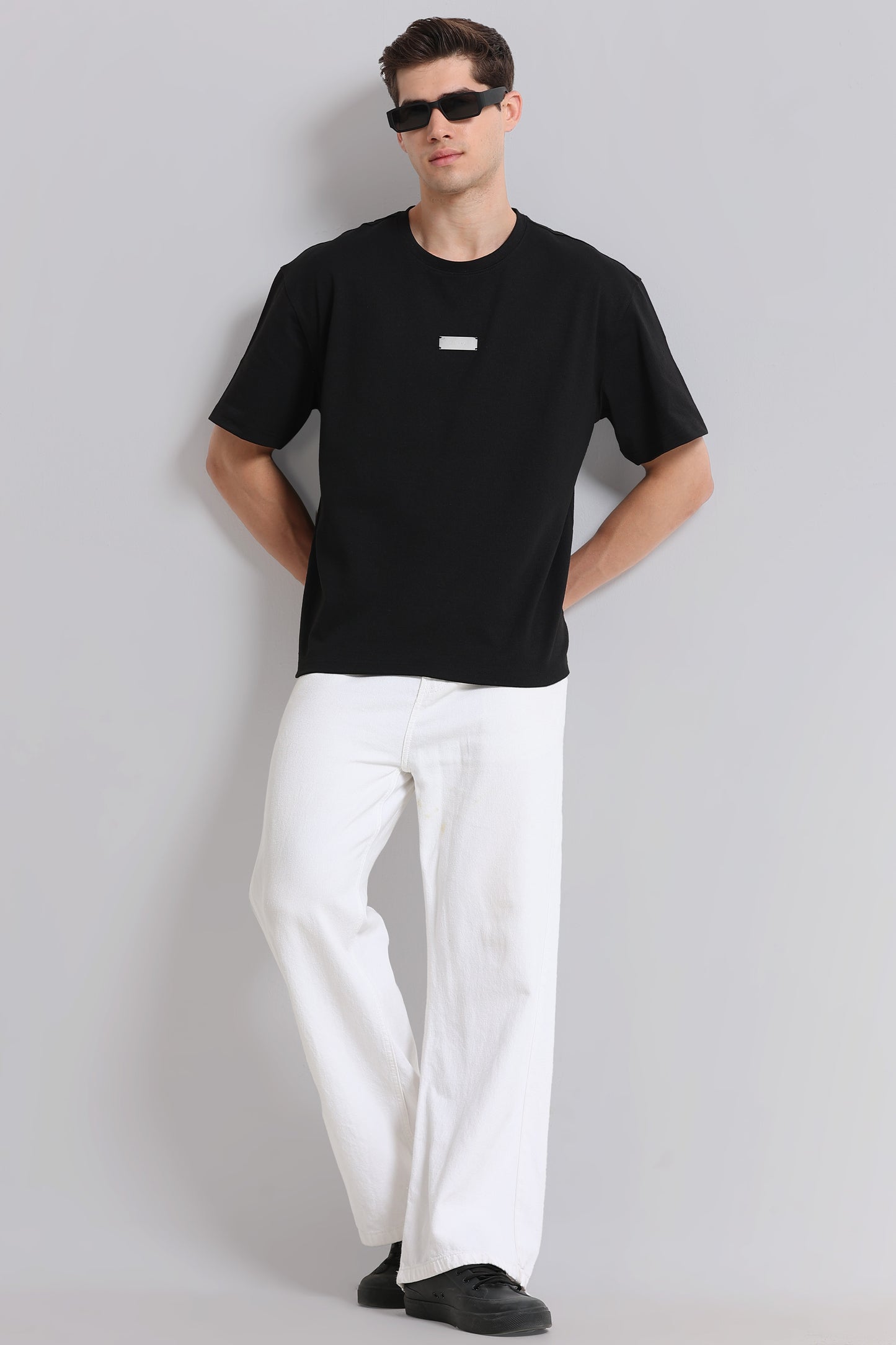 Essential Oversized Crew Neck T-Shirt Black
