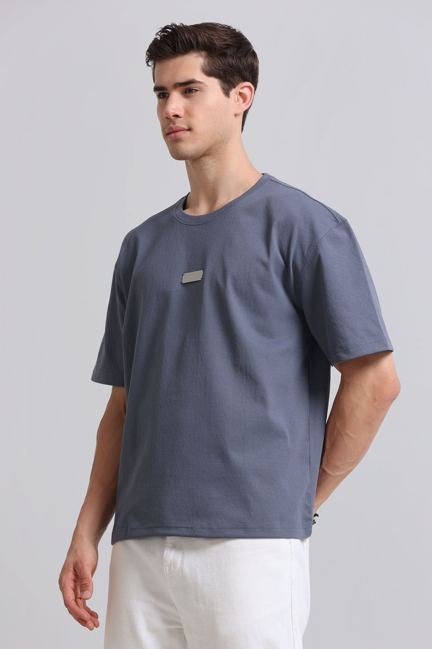 Essential Oversized Crew Neck T-Shirt State Blue