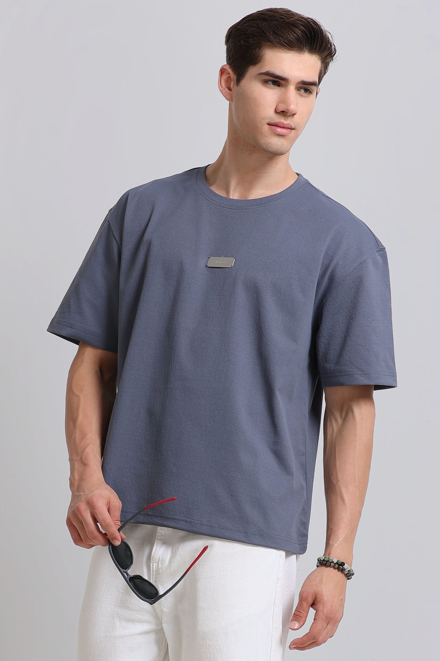Essential Oversized Crew Neck T-Shirt State Blue